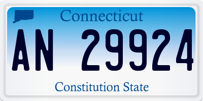 CT license plate AN29924