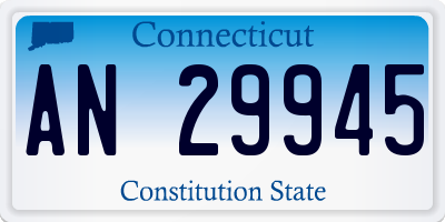CT license plate AN29945