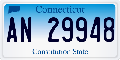 CT license plate AN29948