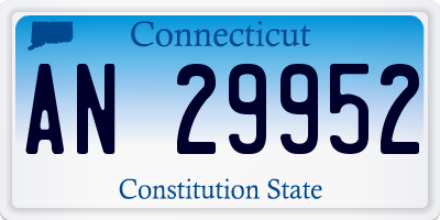 CT license plate AN29952