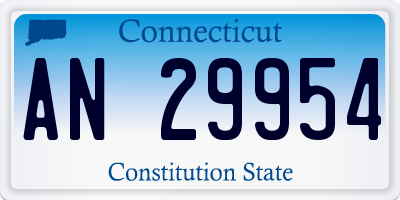 CT license plate AN29954
