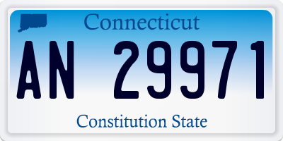 CT license plate AN29971
