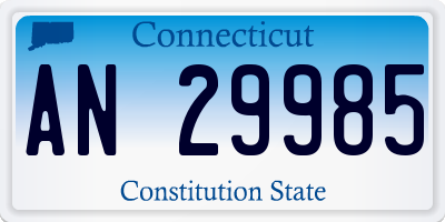 CT license plate AN29985