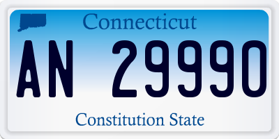 CT license plate AN29990