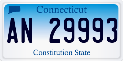 CT license plate AN29993