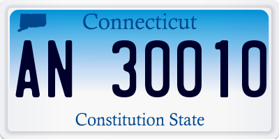 CT license plate AN30010