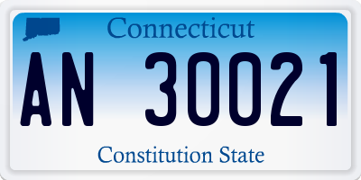 CT license plate AN30021