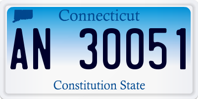 CT license plate AN30051