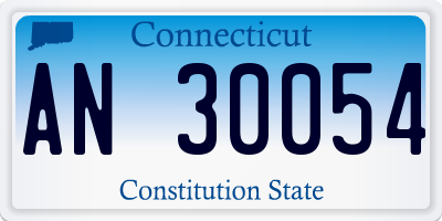 CT license plate AN30054