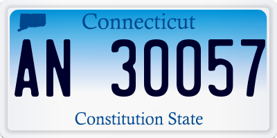 CT license plate AN30057
