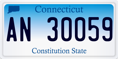 CT license plate AN30059