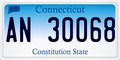 CT license plate AN30068