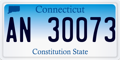 CT license plate AN30073
