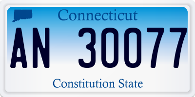 CT license plate AN30077