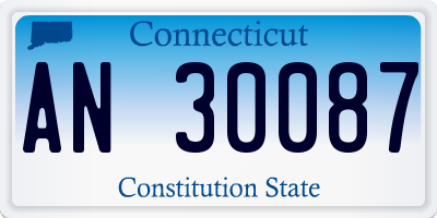 CT license plate AN30087