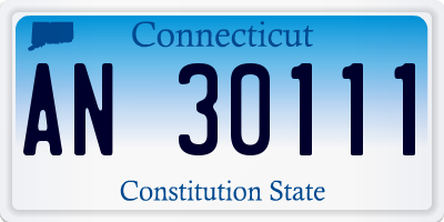 CT license plate AN30111
