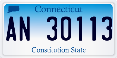 CT license plate AN30113