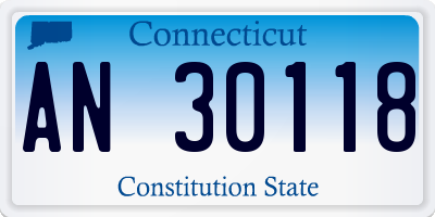 CT license plate AN30118