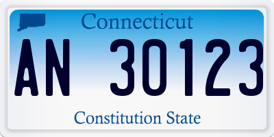 CT license plate AN30123