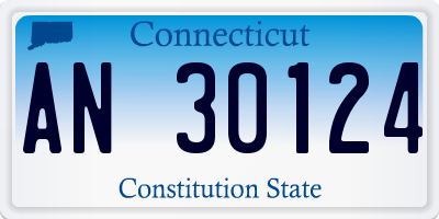 CT license plate AN30124