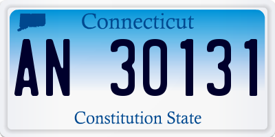 CT license plate AN30131