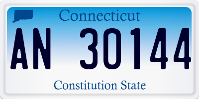 CT license plate AN30144