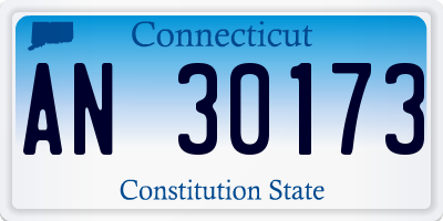 CT license plate AN30173
