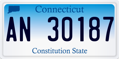 CT license plate AN30187