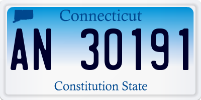 CT license plate AN30191