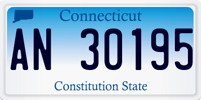 CT license plate AN30195