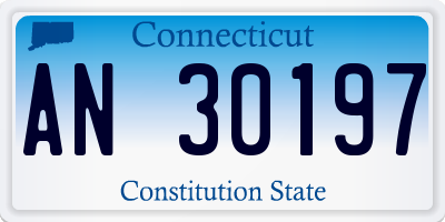 CT license plate AN30197
