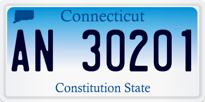 CT license plate AN30201