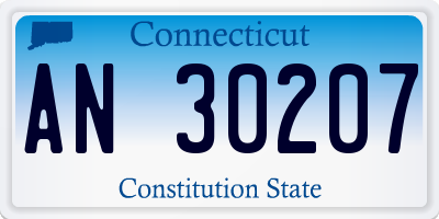 CT license plate AN30207