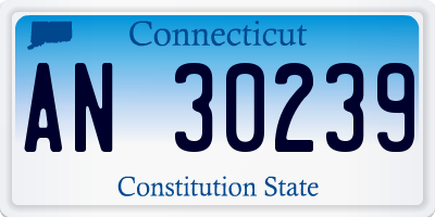 CT license plate AN30239