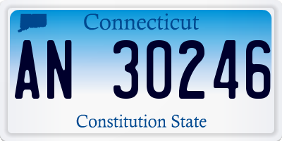 CT license plate AN30246