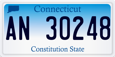 CT license plate AN30248