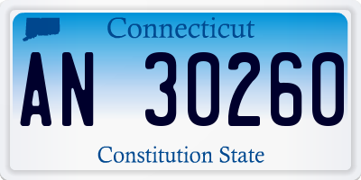 CT license plate AN30260