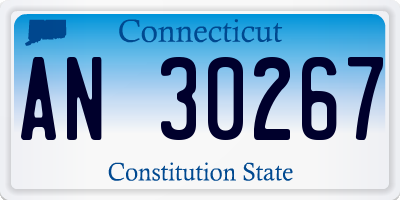 CT license plate AN30267