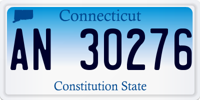 CT license plate AN30276