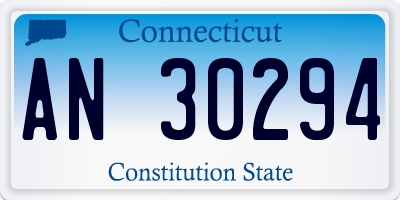 CT license plate AN30294