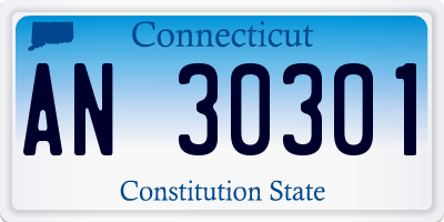 CT license plate AN30301