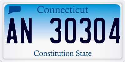 CT license plate AN30304