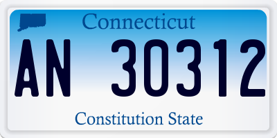 CT license plate AN30312