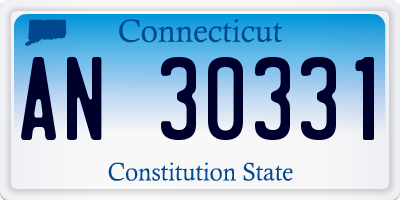 CT license plate AN30331