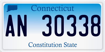 CT license plate AN30338