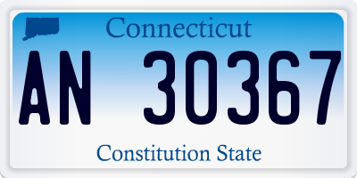 CT license plate AN30367