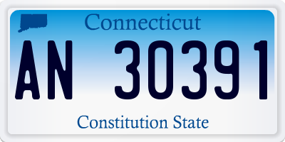 CT license plate AN30391