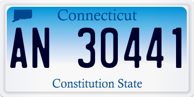CT license plate AN30441