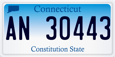 CT license plate AN30443