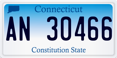 CT license plate AN30466
